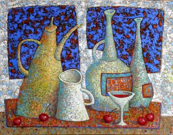 Still life with cherries. Sulimov Alexandr