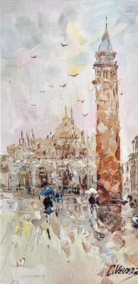 Venice. Piazza San Marco (A Street Of Italy In Oil). Vevers Christina