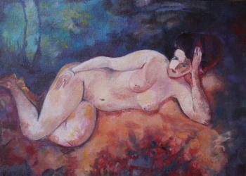 The orange blanket (Undressed Woman). Klenov Andrei