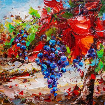 Grapes (Grapes Oil Painting). Rodries Jose