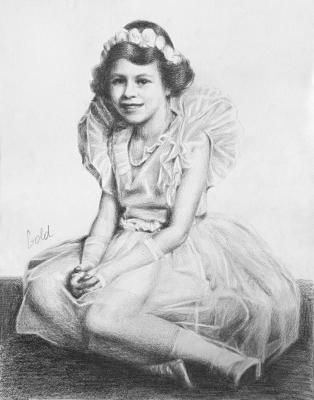 Queen Elizabeth as a child. Goldstein Tatyana