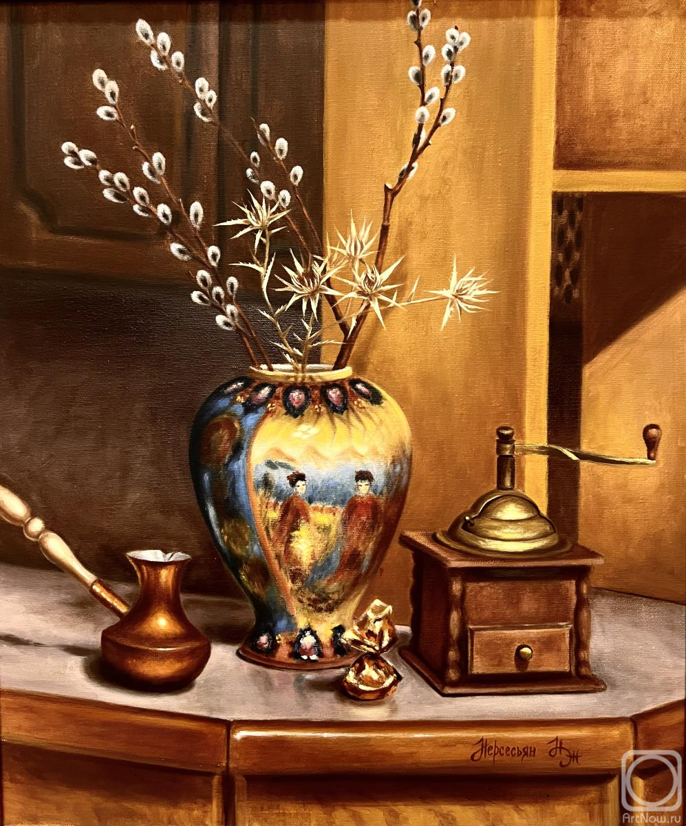 Nersesyan Nadezhda. Still life with Japanese vase