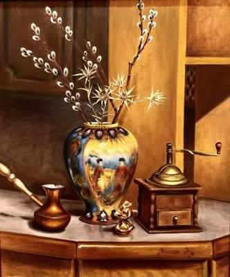 Still life with Japanese vase. Nersesyan Nadezhda