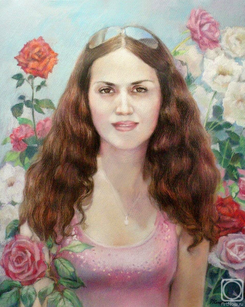 Kistanova Nadezhda. Portrait with roses