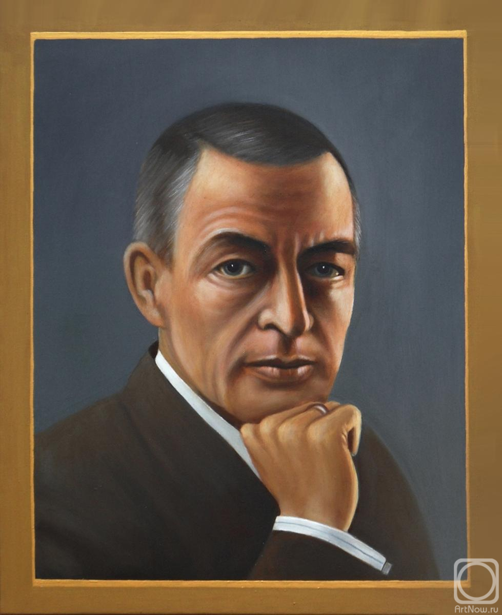 Pokrovskiy Valeriy. Portrait of the composer S. V. Rahmaninov