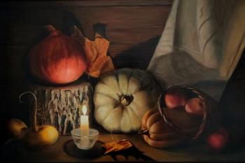 Still life with pumpkins. Kukhtenkova Galina