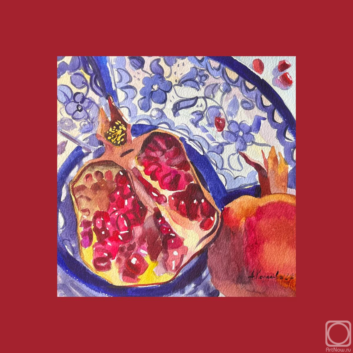 Zenchanka Hanna. "Pomegranates and Blue"