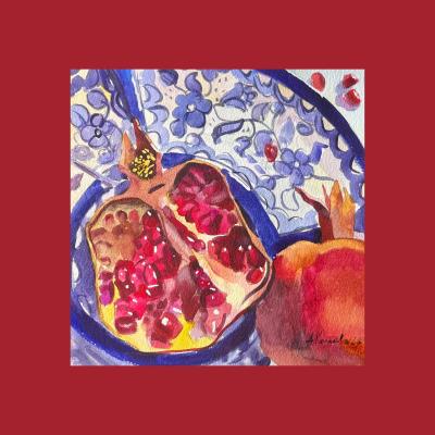 "Pomegranates and Blue". Zenchanka Hanna