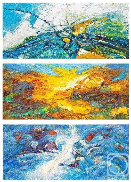 Vevers Christina. Journey to the center of the Earth. Triptych