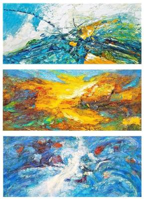 Journey to the center of the Earth. Triptych