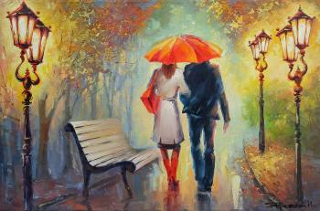 Lovers under umbrella. Iarovoi Igor