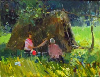 Plein air at the hut (Joy Art). Makarov Vitaly