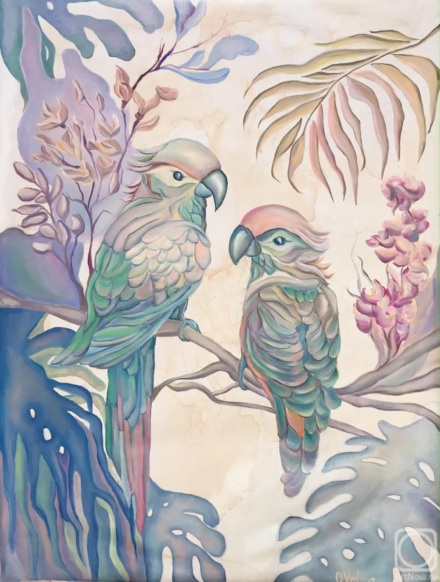 Volna Olga. Pastel parrots