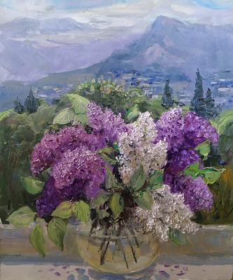 Lilac on the windowsill. Spasenov Vitaliy