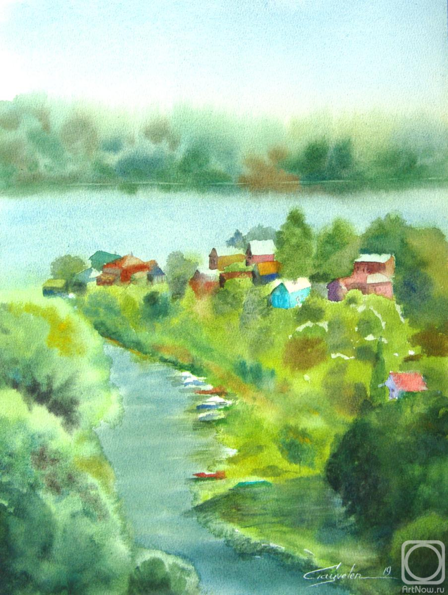 Gayvoronskaya Elena. View of the river Volga in Plyos