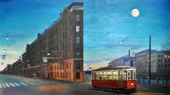 Last tram (Painting Tram). Zhukoff Fedor