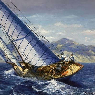 Under sail. Tazhgaliev Stanislav