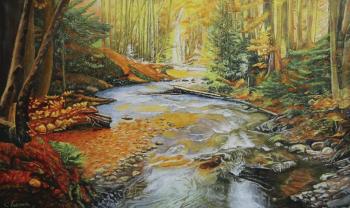 Forest stream. Autumn. Gaponov Sergey