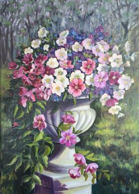 Painting Petunia in a vase.. Kirilina Nadezhda