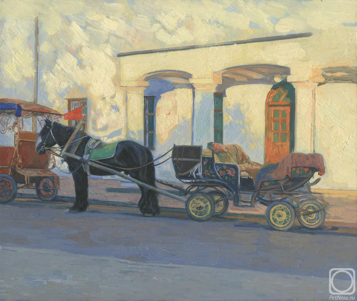 Kozhin Simon. The cart with the horse. Suzdal
