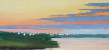 Lights on the backwater (Sunset On The Shore). Fyodorova-Popova Tatyana