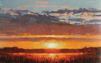 Sunset on the Holy Lake. Fyodorova-Popova Tatyana