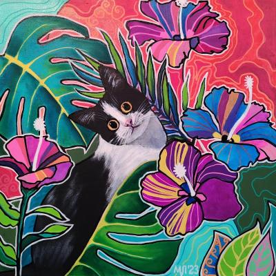 Tropical cat (Tropical Summer). Petrova Marina
