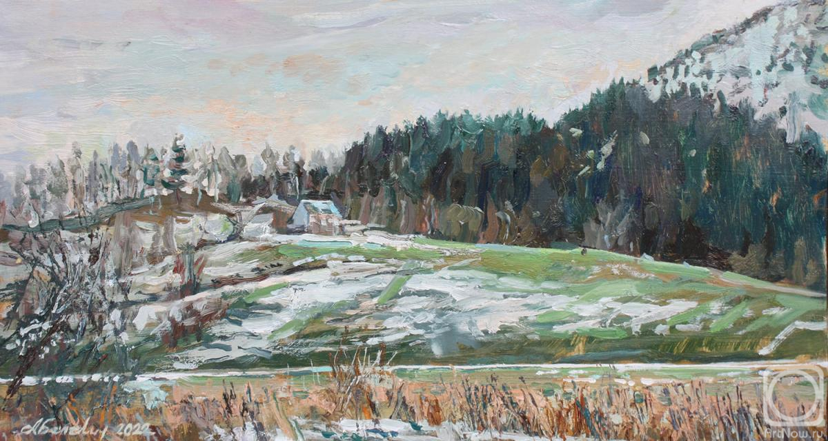 Belevich Andrei. December snow. View of the Fields in Sandnes