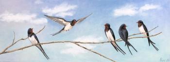 The swallows have arrived ! (Birds In The Sky). Kirilina Nadezhda