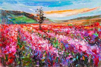 Landscape in lavender tones. Rodries Jose