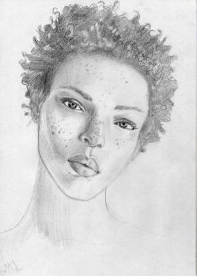 African (The Portrait In Watercolor). Zozoulia Maria