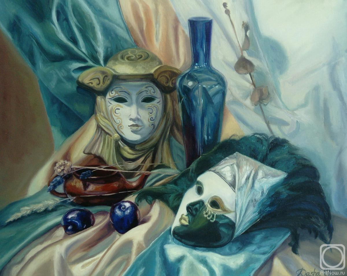 Chernousova Darya. The still life painting with the Venitian masks