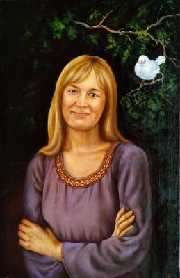 Portrait with White Sparrow. Abaimov Vladimir