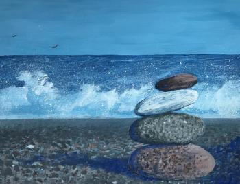 Stones on the shore. Bronskih Valentina