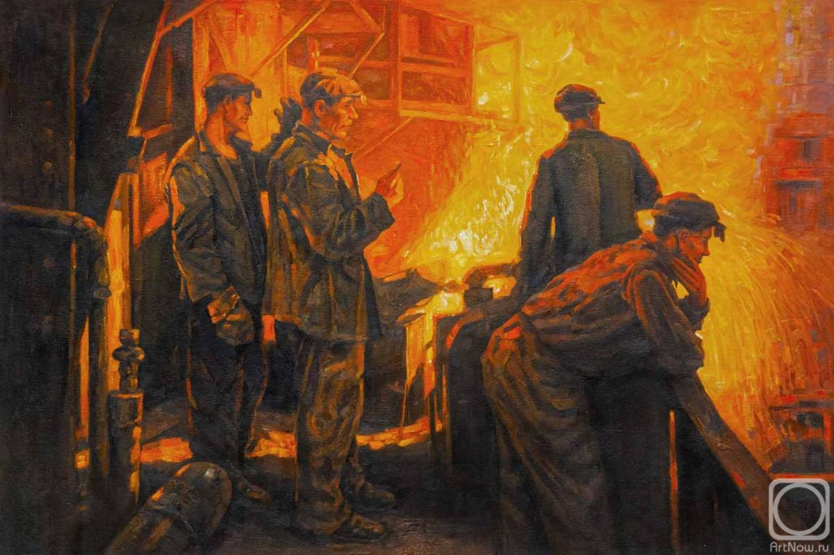 Kamskij Savelij. A copy of the painting by Fedor Razin. Steel is coming (the Steelworkers' Team)