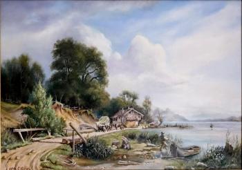 On the lakes. Gustav Rudberg. 1861. Yahnev Sergey