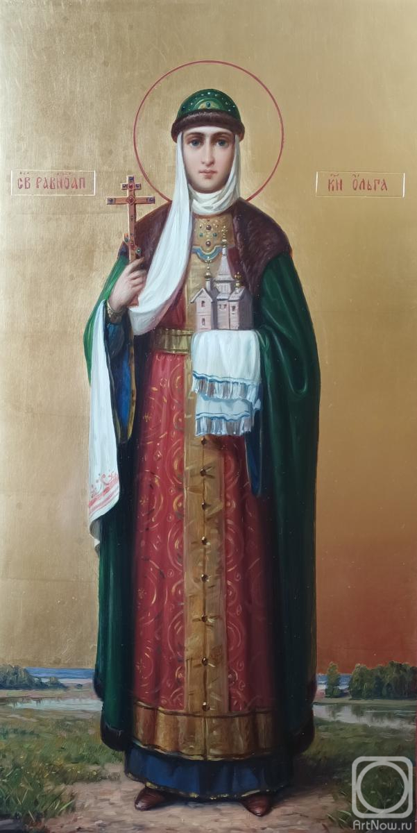 Mukhin Boris. Icon "St. Equal-to-the-Apostles Princess Olga"