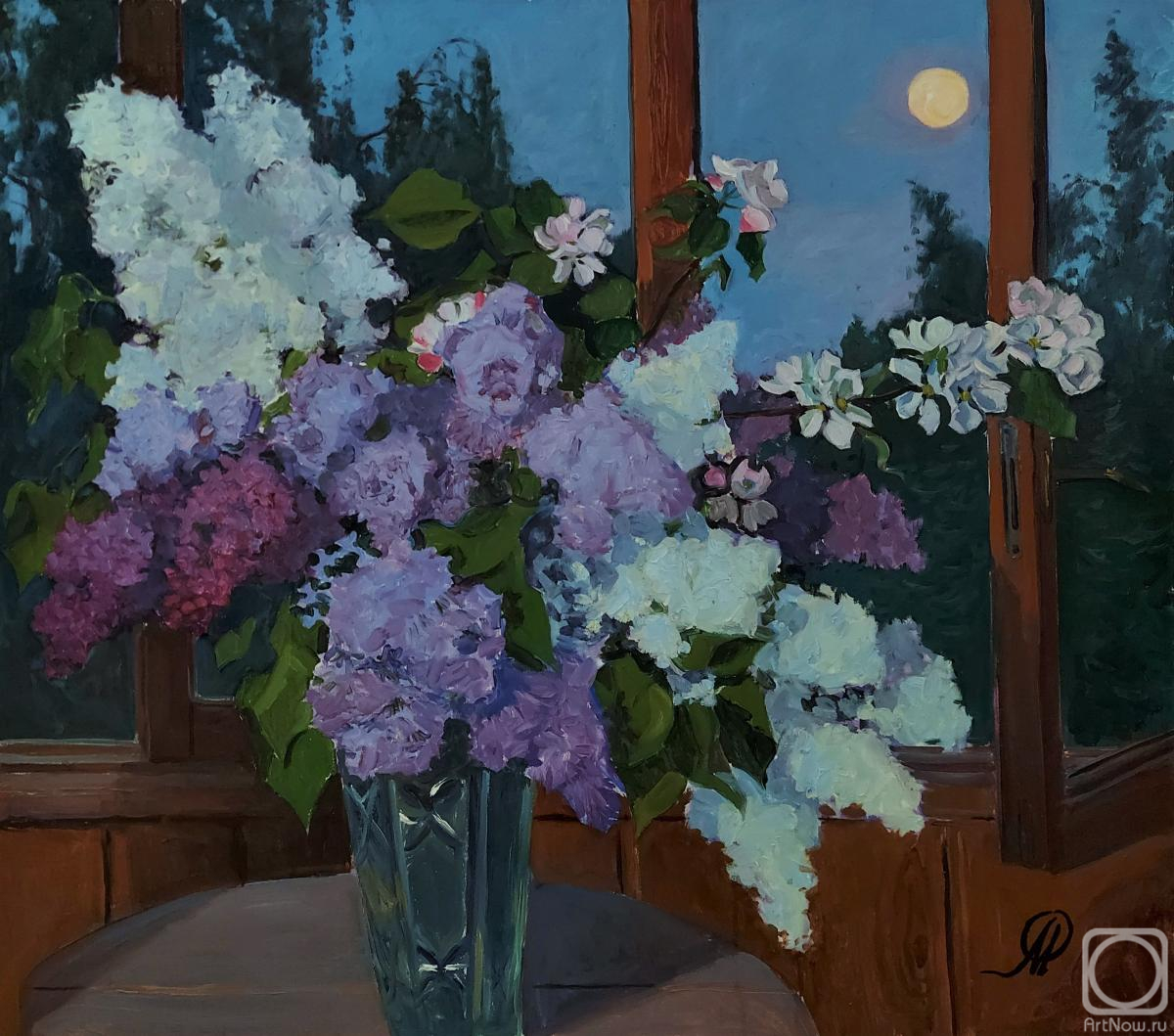 Melnikov Aleksandr. May night. Bouquet of lilac