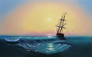 Sailboat under the sun. Nemaltsev Kirill