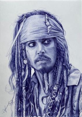 Portrait of Captain Jack Sparrow. Goryaeva Oksana