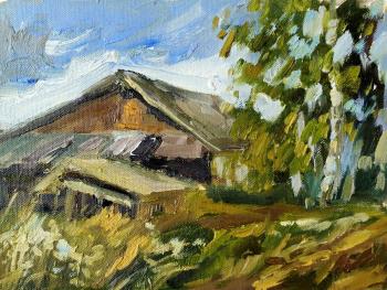 An old house. Study for the painting "An old house in the vicinity of Akademichka" (Painting For The). Gerasimova Natalia