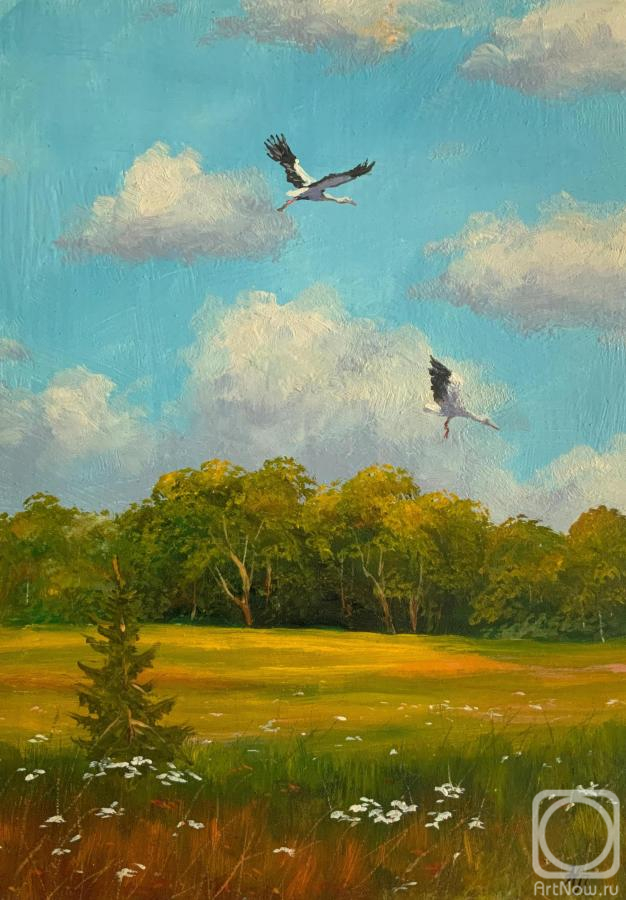 Lyamin Nikolay. Flight, Cranes