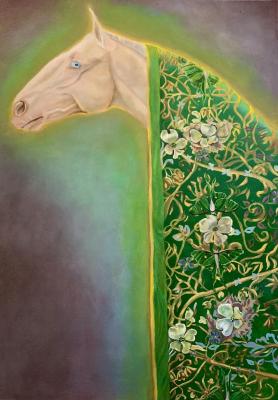 Albino horse. Shevtseva Katerina