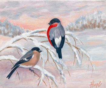 Bullfinches (Winter Bird). Kirilina Nadezhda