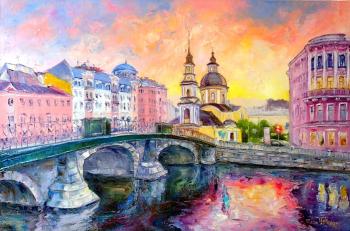 The color of the evening St. Petersburg (Saint Petersburg Cityscape). Ostraya Elena