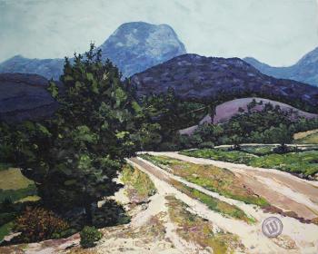 Road to the mountains. Chatalkoy. Northern Cyprus.