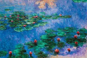 Copy of Claude Monet's painting *Water Lilies N41* (Water Lilies In The Water). Kamskij Savelij