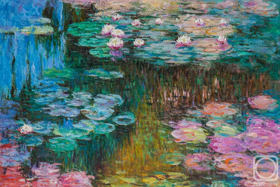 Kamskij Savelij. Copy of Claude Monet's painting *Water Lilies N42*