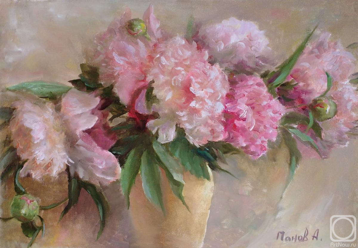 Panov Aleksandr. A study with peonies