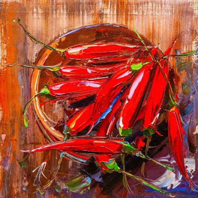 Fiery peppers (Vegetables In A Plate). Rodries Jose